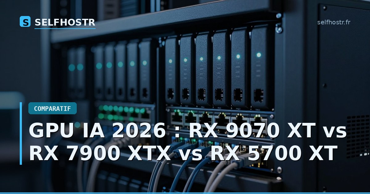 GPU IA 2026 : RX 9070 XT vs RX 7900 XTX vs RX 5700 XT