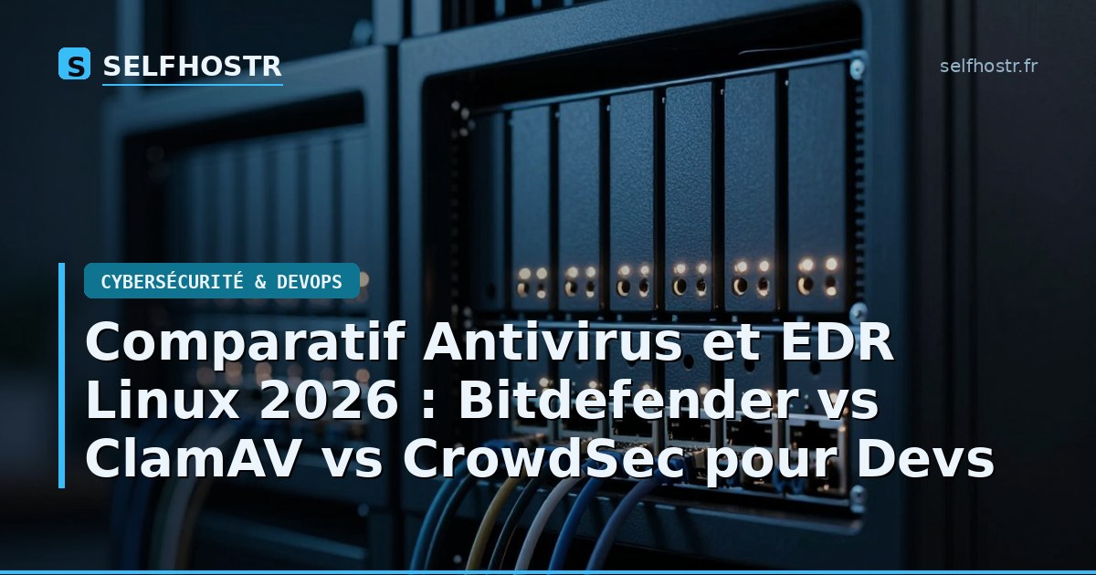 Comparatif Antivirus et EDR Linux 2026 : Bitdefender vs ClamAV vs CrowdSec pour Devs