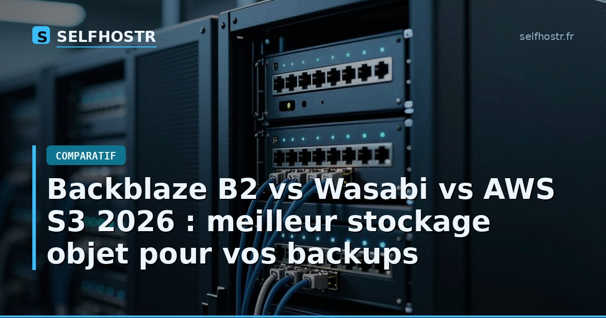 Backblaze B2 vs Wasabi vs AWS S3 2026 : meilleur stockage objet pour vos backups