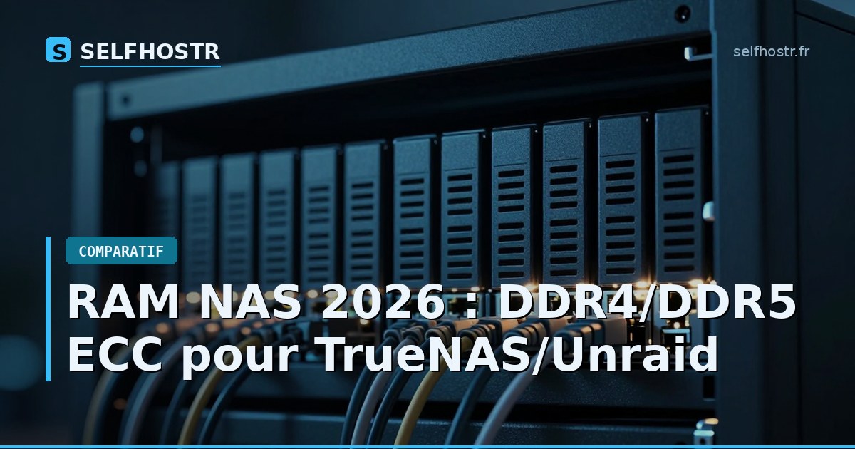 RAM NAS 2026 : DDR4/DDR5 ECC pour TrueNAS/Unraid