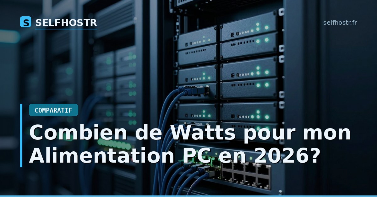 Combien de Watts pour mon Alimentation PC en 2026?