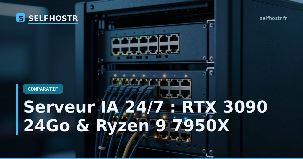 Serveur IA 24/7 : RTX 3090 24Go & Ryzen 9 7950X