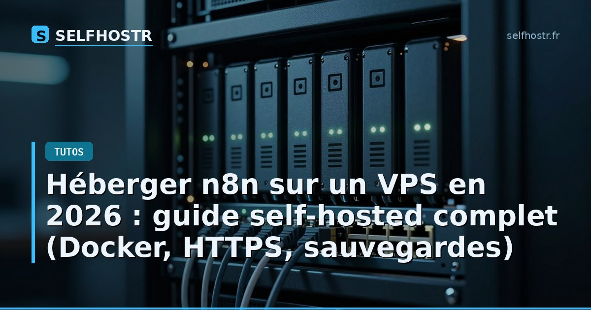 Héberger n8n sur un VPS en 2026 : guide self-hosted complet (Docker, HTTPS, sauvegardes)