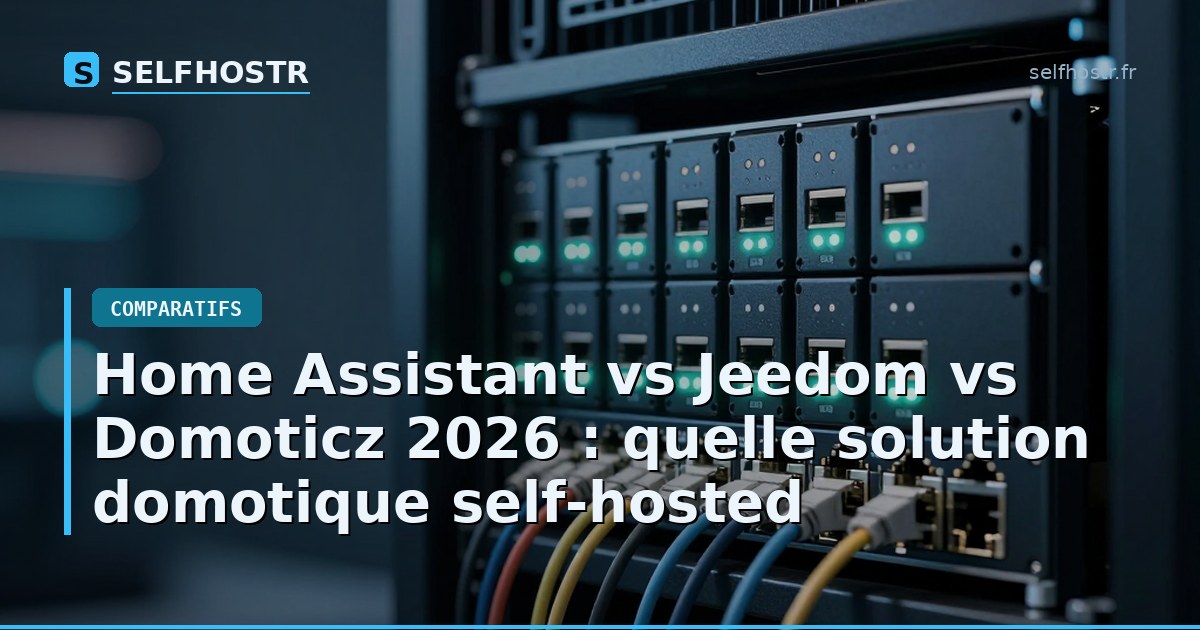 Home Assistant vs Jeedom vs Domoticz 2026 : quelle solution domotique self-hosted