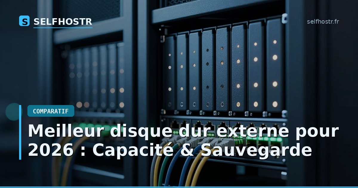 Meilleur disque dur externe pour 2026 : Capacité & Sauvegarde