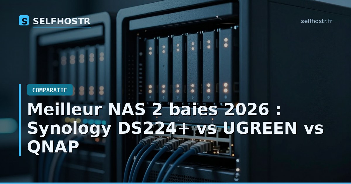 Meilleur NAS 2 baies 2026 : Synology DS224+ vs UGREEN vs QNAP