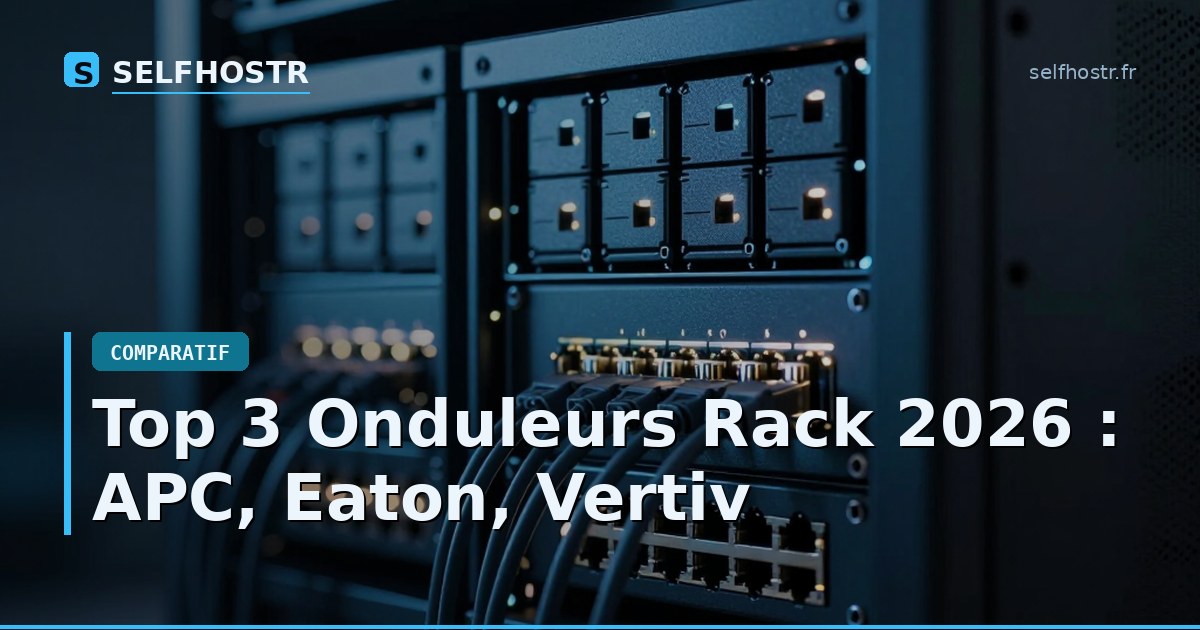 Top 3 Onduleurs Rack 2026 : APC, Eaton, Vertiv