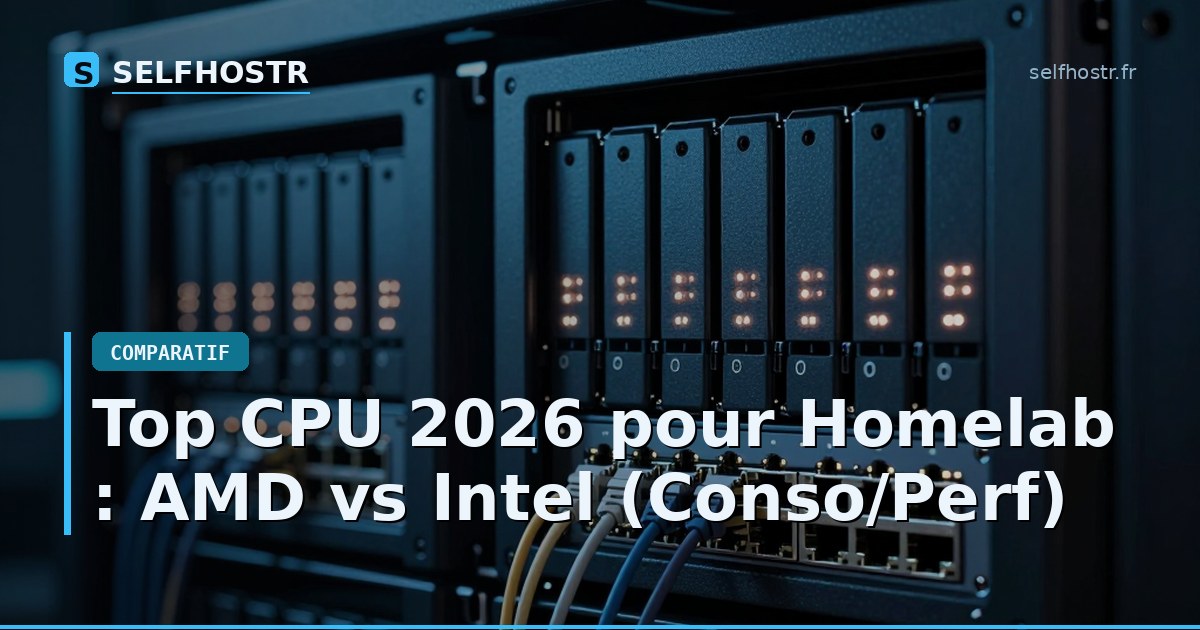 Top CPU 2026 pour Homelab : AMD vs Intel (Conso/Perf)
