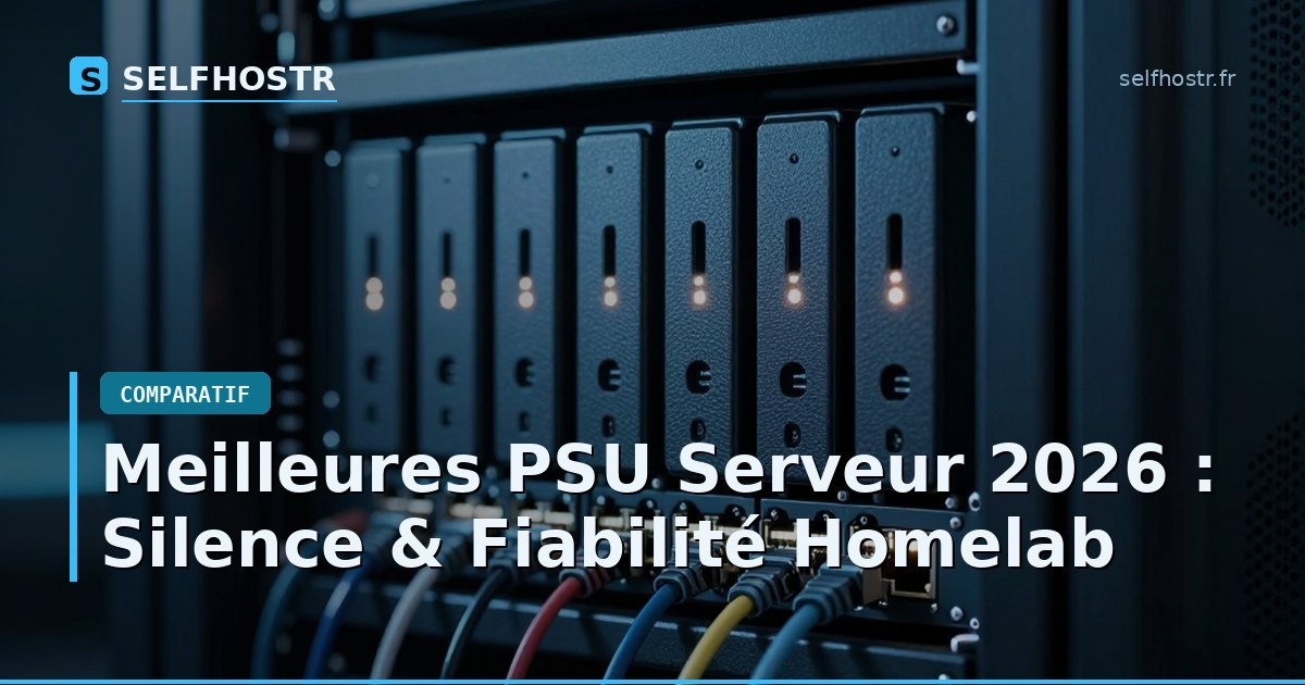Meilleures PSU Serveur 2026 : Silence & Fiabilité Homelab