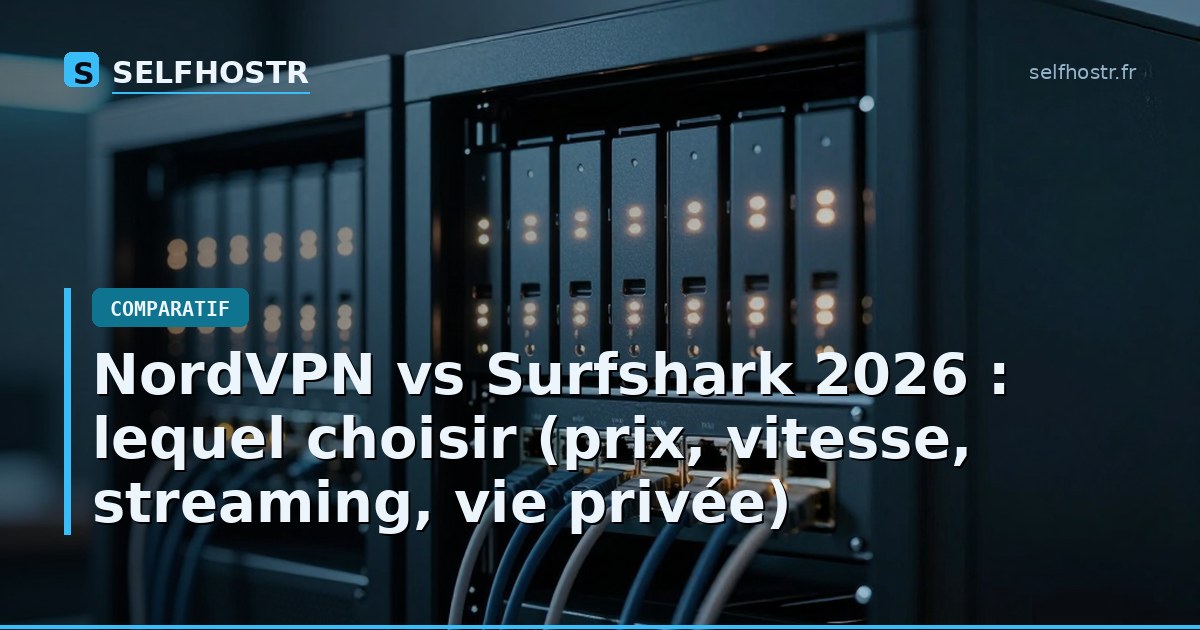 NordVPN vs Surfshark 2026 : lequel choisir (prix, vitesse, streaming, vie privée)