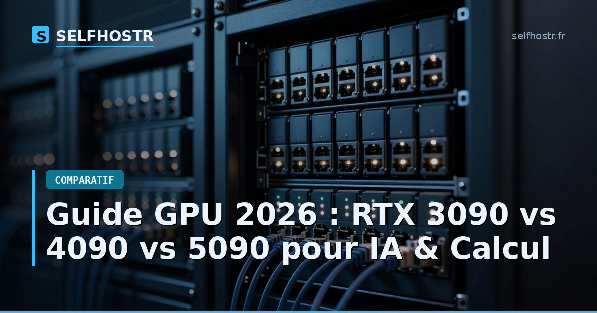 Guide GPU 2026 : RTX 3090 vs 4090 vs 5090 pour IA & Calcul
