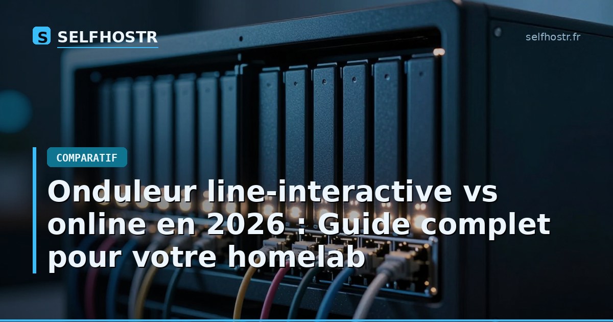 Onduleur line-interactive vs online en 2026 : Guide complet pour votre homelab