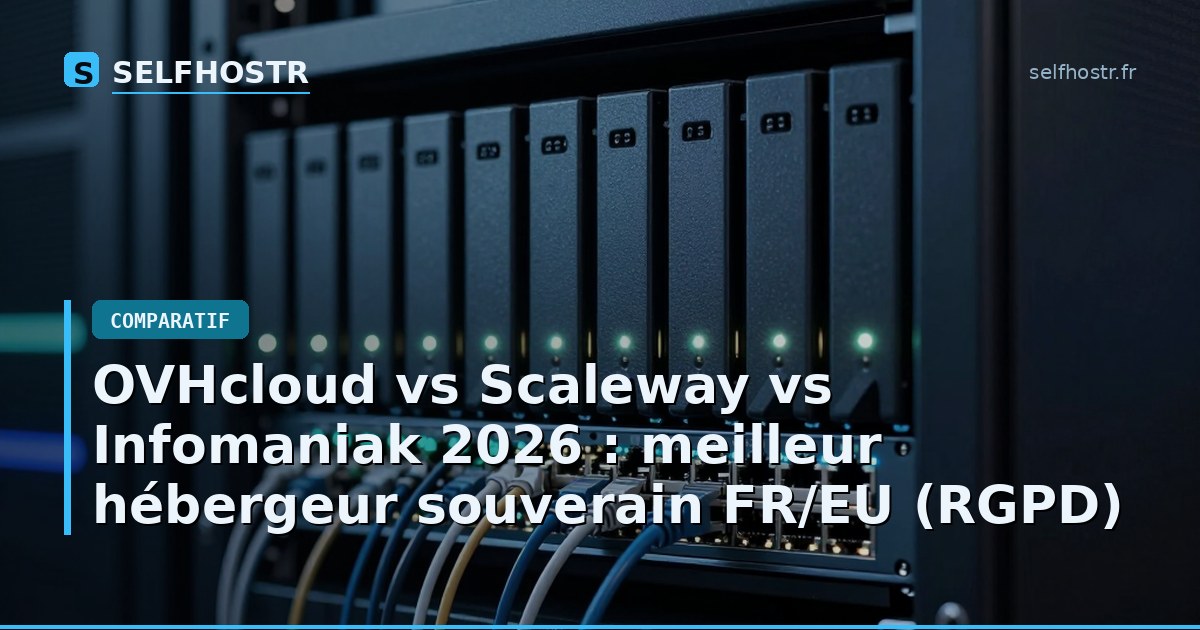 OVHcloud vs Scaleway vs Infomaniak 2026 : meilleur hébergeur souverain FR/EU (RGPD)