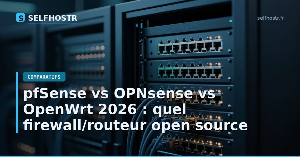 pfSense vs OPNsense vs OpenWrt 2026 : quel firewall/routeur open source