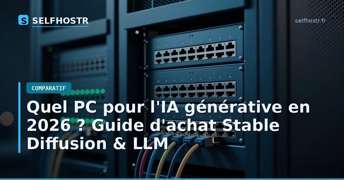 Quel PC pour l'IA générative en 2026 ? Guide d'achat Stable Diffusion & LLM