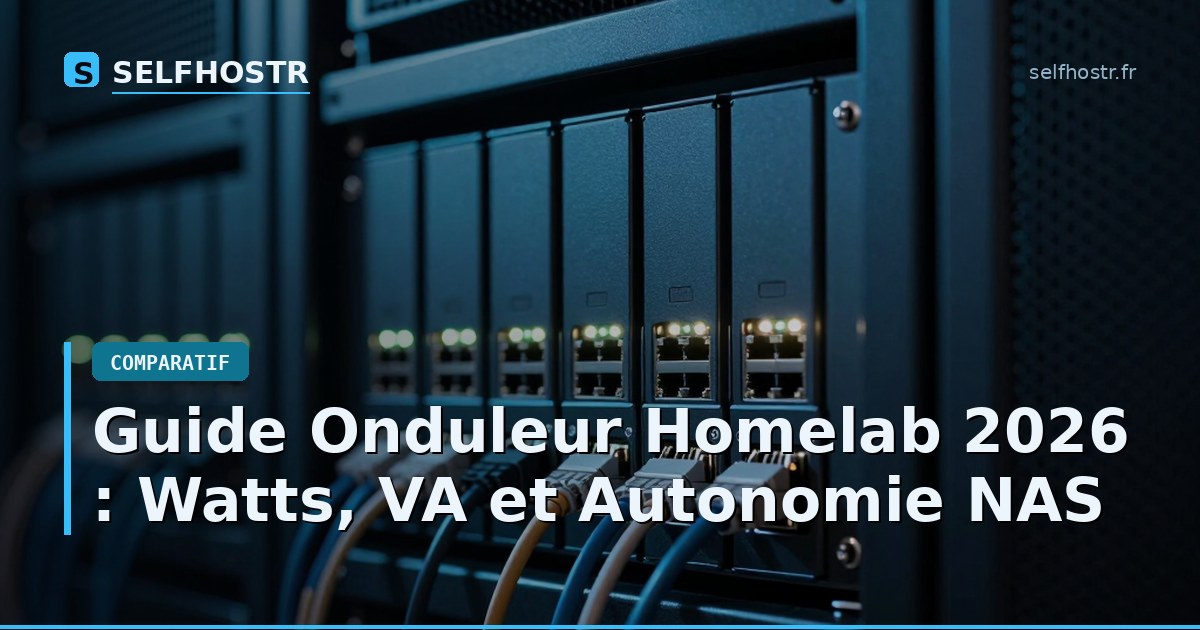 Guide Onduleur Homelab 2026 : Watts, VA et Autonomie NAS