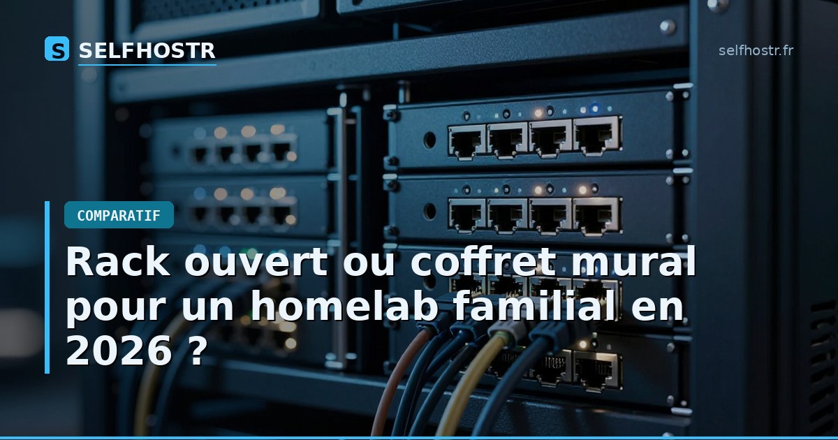 Rack ouvert ou coffret mural pour un homelab familial en 2026 ?