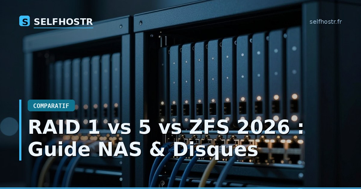 RAID 1 vs 5 vs ZFS 2026 : Guide NAS & Disques