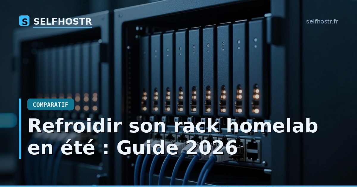 Refroidir son rack homelab en été : Guide 2026