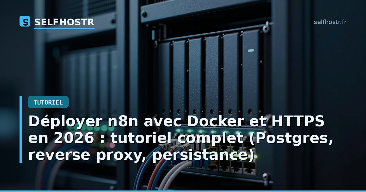 Déployer n8n avec Docker et HTTPS en 2026 : tutoriel complet (Postgres, reverse proxy, persistance)
