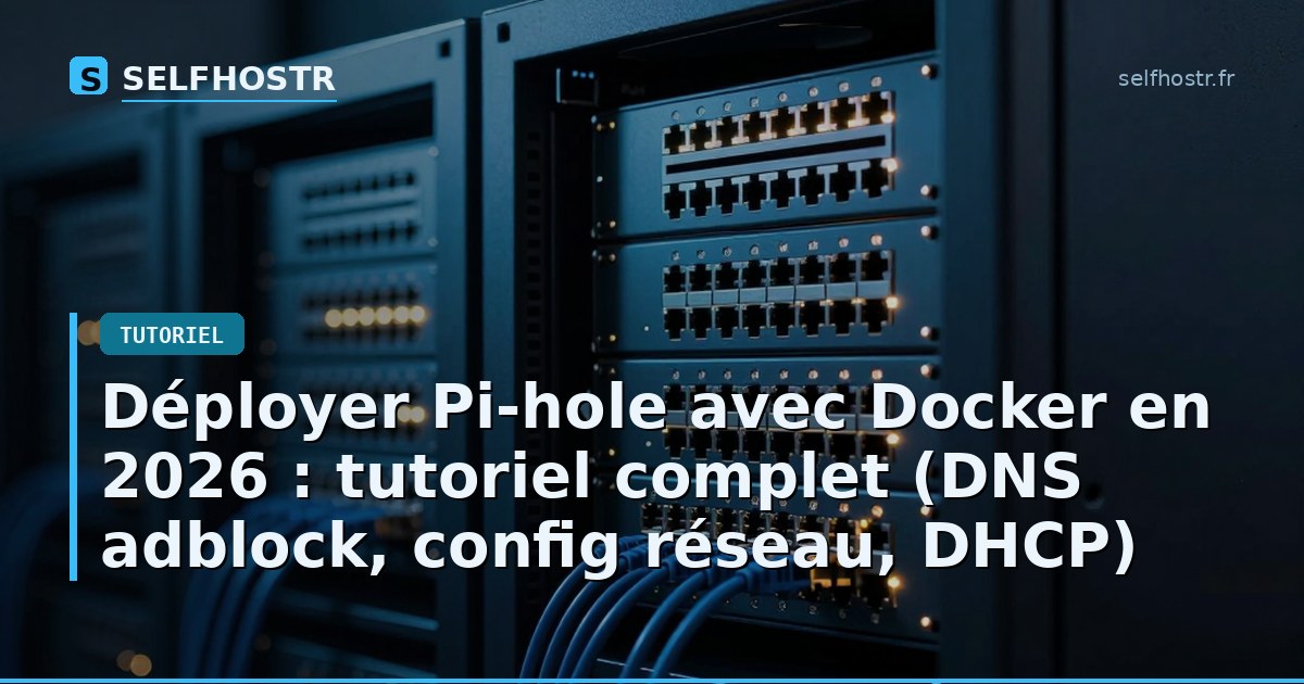 Déployer Pi-hole avec Docker en 2026 : tutoriel complet (DNS adblock, config réseau, DHCP)