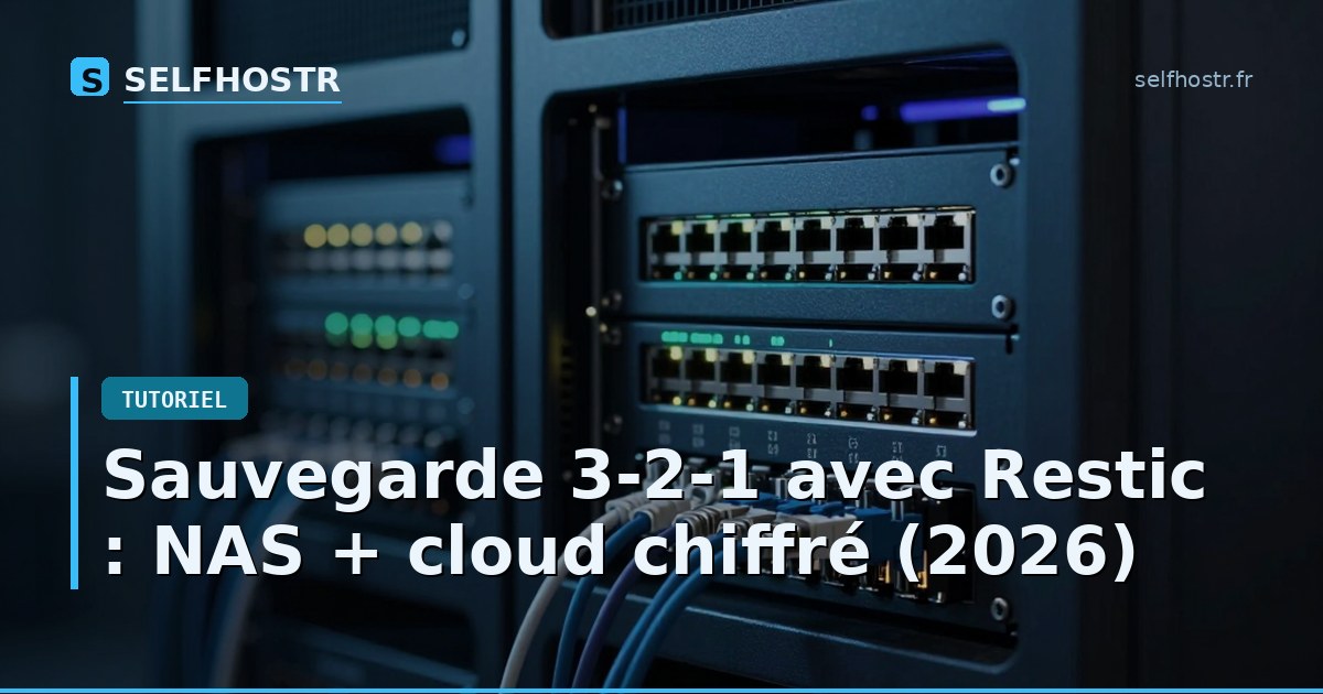 Sauvegarde 3-2-1 avec Restic : NAS + cloud chiffré (2026)