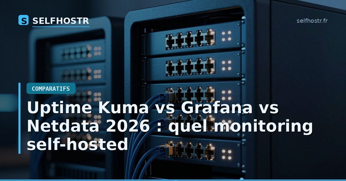 Uptime Kuma vs Grafana vs Netdata 2026 : quel monitoring self-hosted