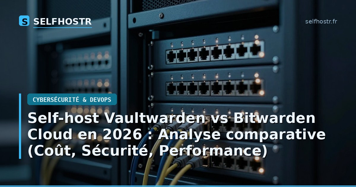 Self-host Vaultwarden vs Bitwarden Cloud en 2026 : Analyse comparative (Coût, Sécurité, Performance)