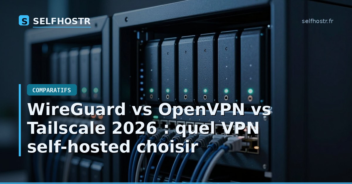 WireGuard vs OpenVPN vs Tailscale 2026 : quel VPN self-hosted choisir
